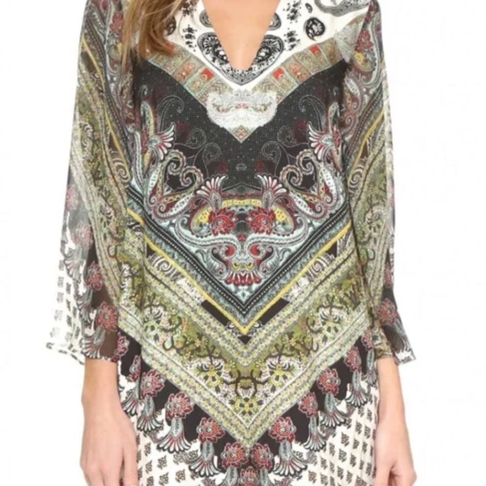 Alice + Olivia Green and Black Mini Dress XS Perfect Condition